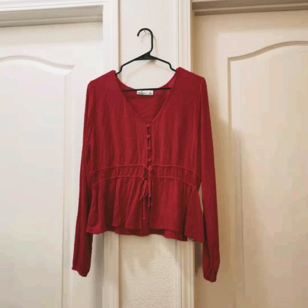 Red Hollister Blouse